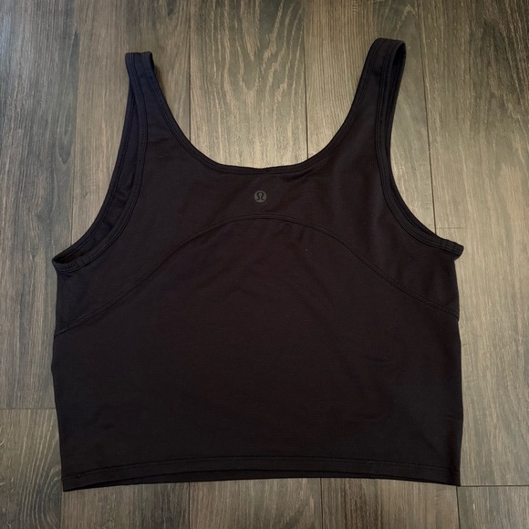 Lululemon Cropped Henley Tank Top Black - Picture 5 of 5